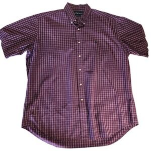 Ralph Lauren Polo Blake Men's Large Button Down Shirt Designer Short Sleeve
